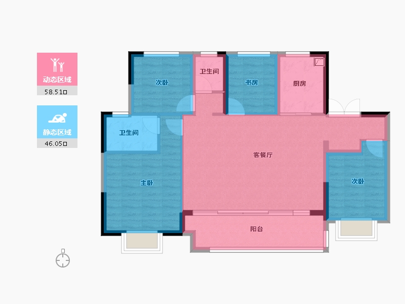 江苏省-苏州市-中建河风印月-94.01-户型库-动静分区