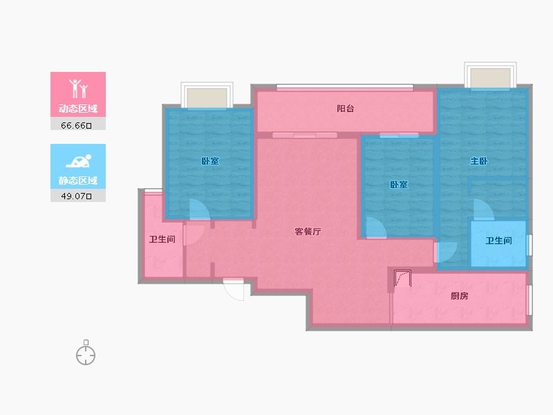 浙江省-丽水市-南城骊苑-105.00-户型库-动静分区