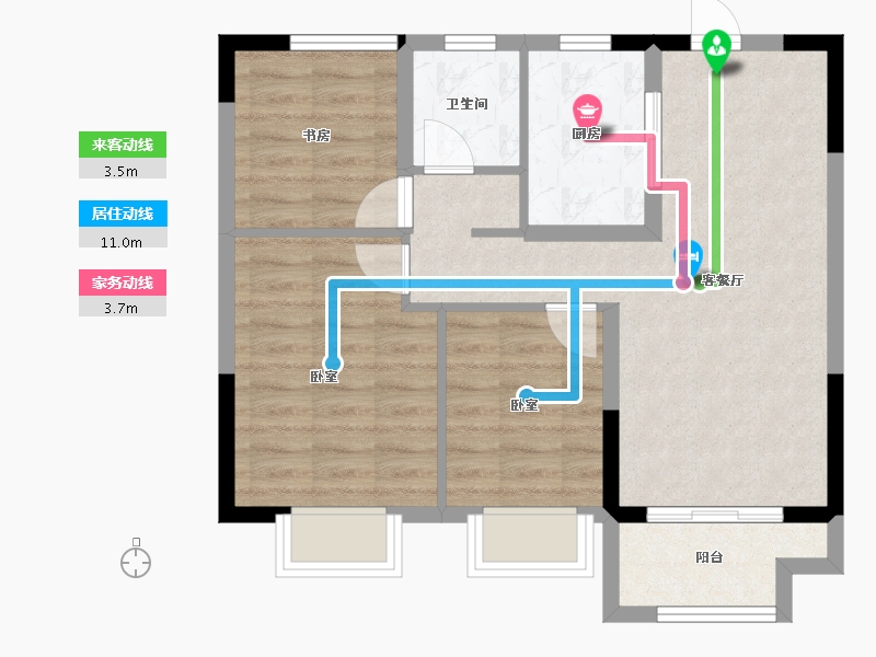 江苏省-苏州市-中建河风印月-66.01-户型库-动静线