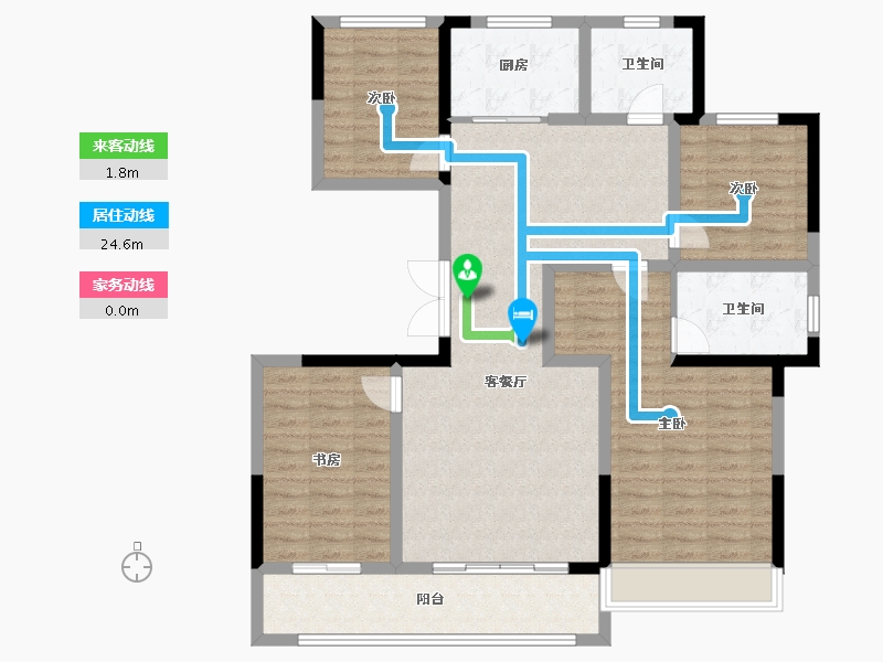 河南省-郑州市-锦艺四季城-113.41-户型库-动静线