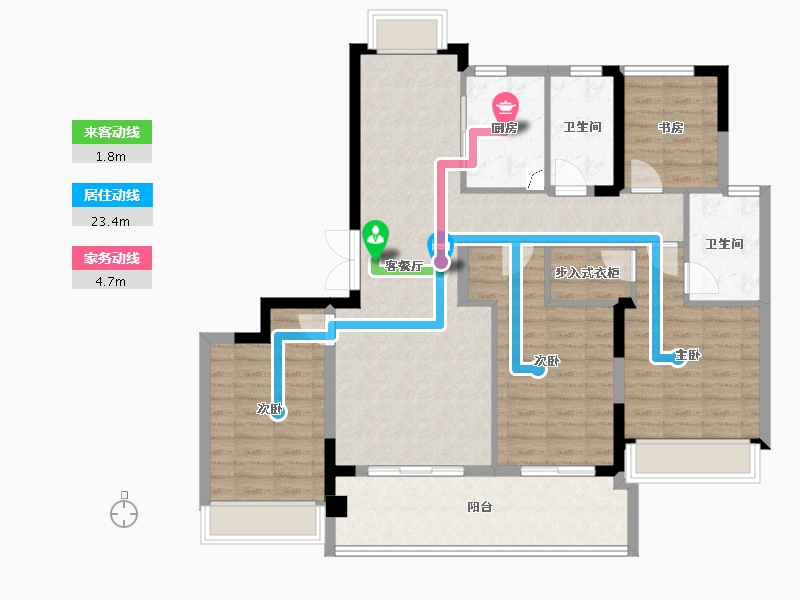 江苏省-苏州市-绿城招商·柳岸晓风-114.01-户型库-动静线