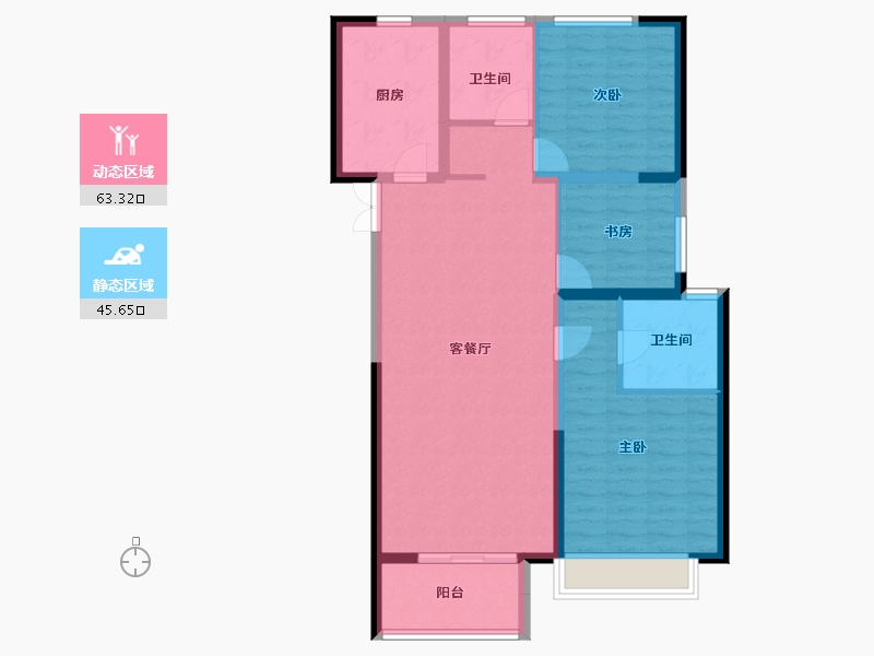 河南省-郑州市-海马公园-98.40-户型库-动静分区