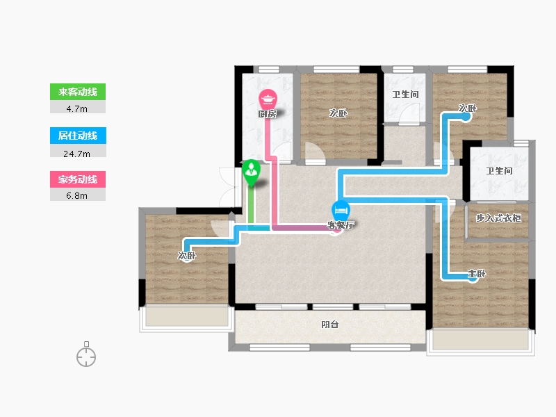 河南省-郑州市-锦艺四季城-112.31-户型库-动静线