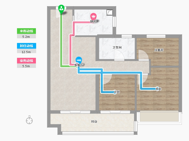 河南省-郑州市-郑州碧桂园-71.20-户型库-动静线