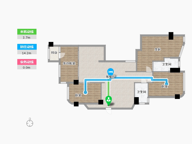 浙江省-温州市-凤凰小区-118.00-户型库-动静线