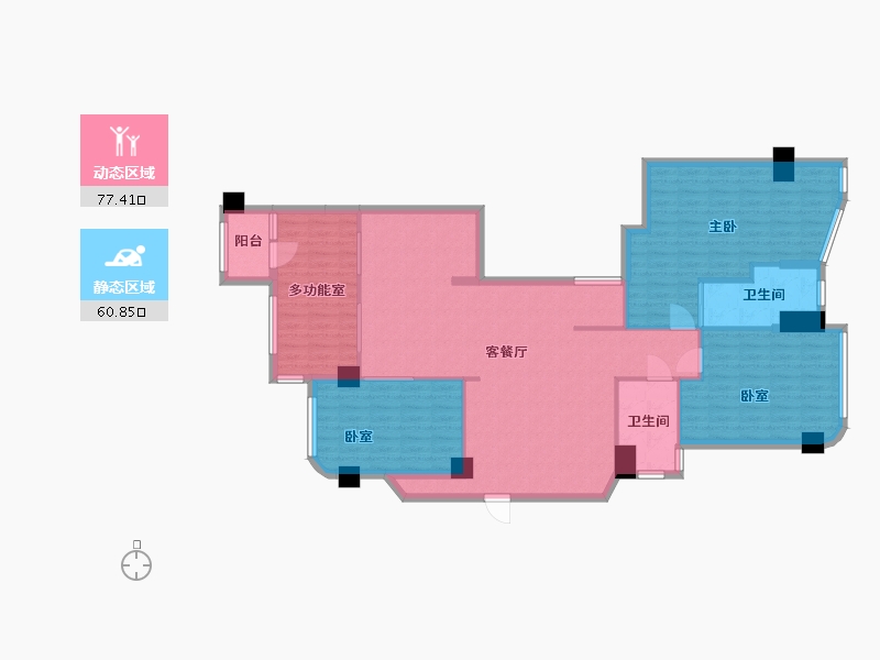 浙江省-温州市-凤凰小区-118.00-户型库-动静分区