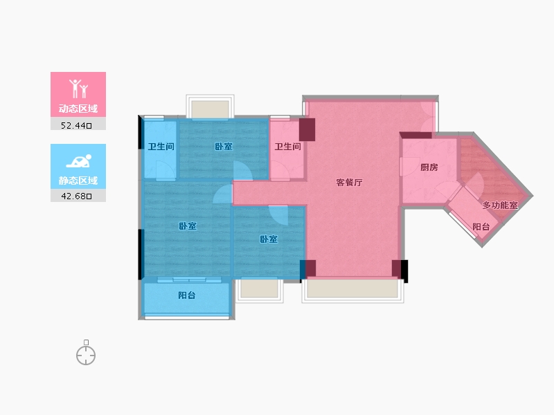 广东省-广州市-富力广场-北区-89.05-户型库-动静分区