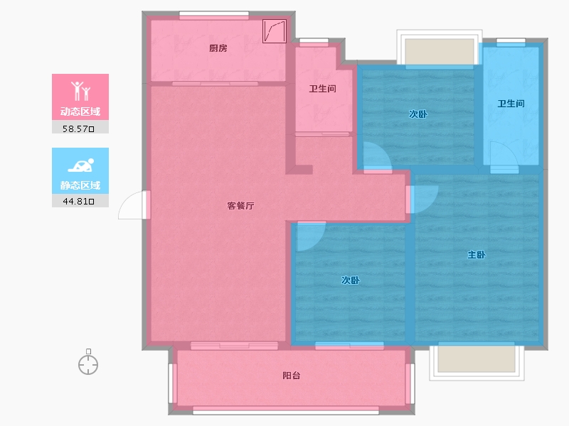 江苏省-无锡市-碧桂园-99.00-户型库-动静分区