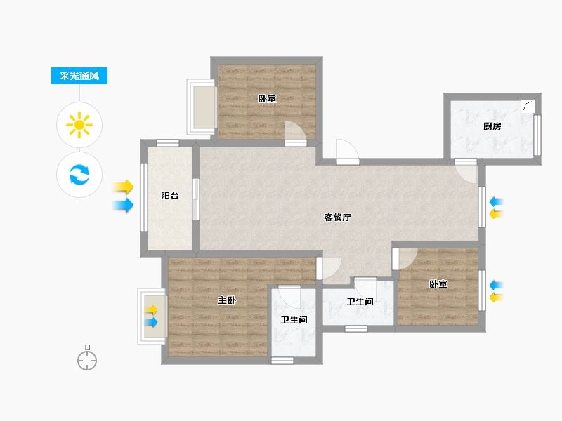 江苏省-徐州市-隐山观湖-94.00-户型库-采光通风