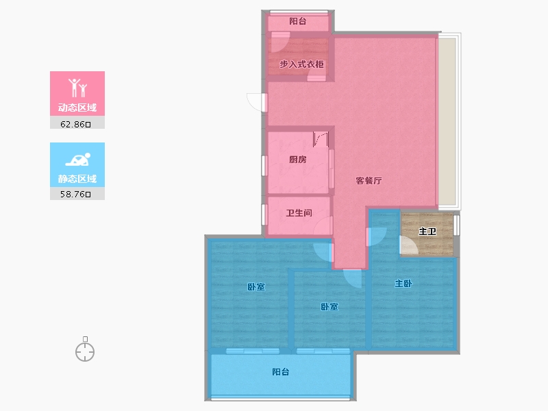 河南省-郑州市-保利·天汇-112.83-户型库-动静分区