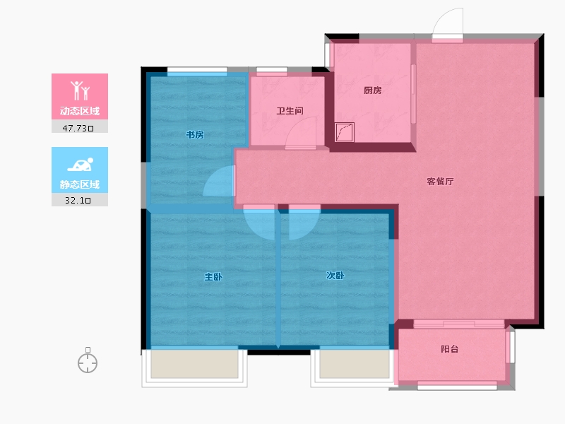 河南省-郑州市-汇泉博澳东悦城-71.20-户型库-动静分区