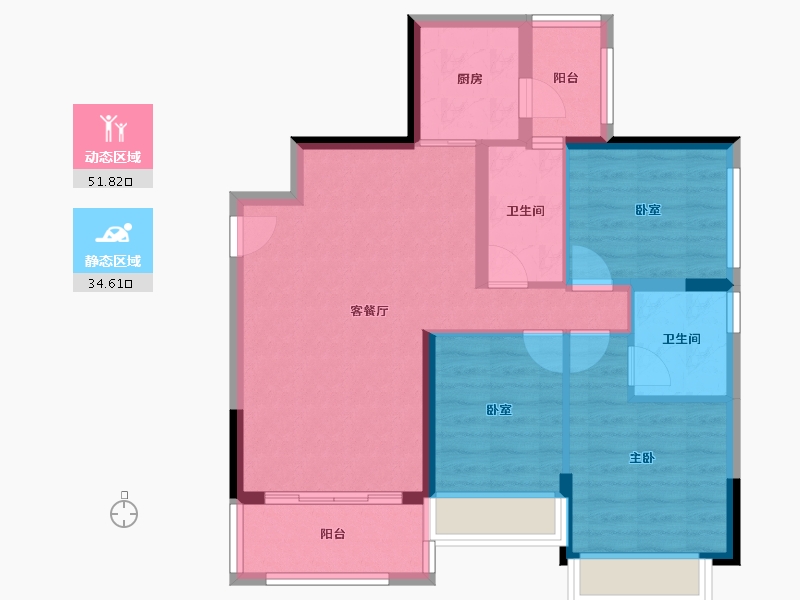 广东省-深圳市-泰福名苑-76.93-户型库-动静分区