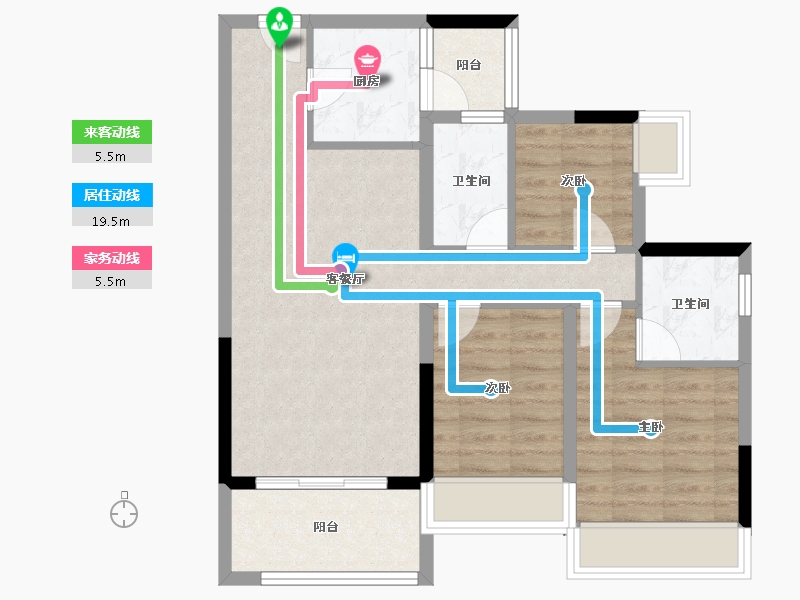 广东省-深圳市-泰福名苑-72.60-户型库-动静线