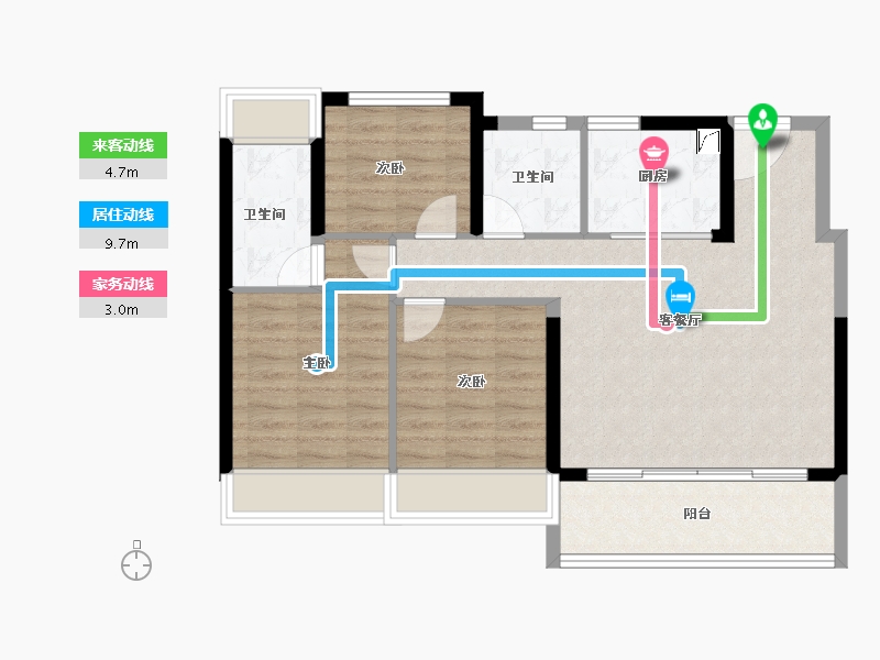 江苏省-苏州市-天境上辰​-80.63-户型库-动静线