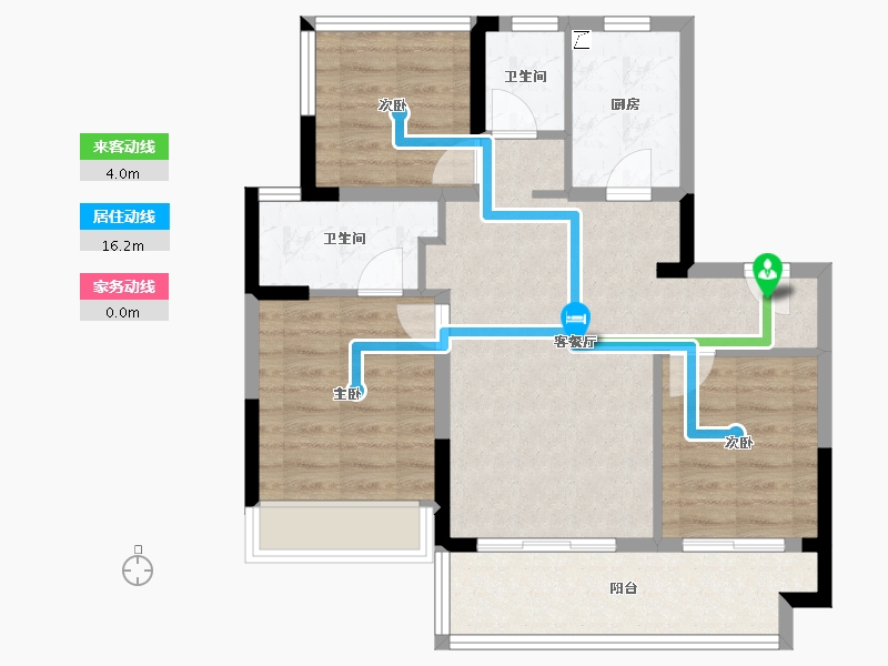 江苏省-苏州市-碧桂园伴山澜湾​-74.01-户型库-动静线