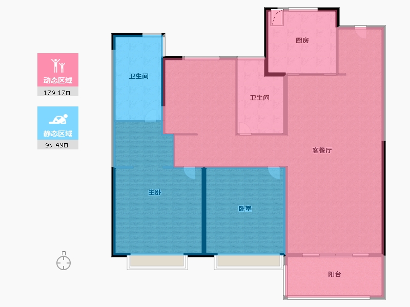 江苏省-苏州市-悦景水湾​-256.00-户型库-动静分区