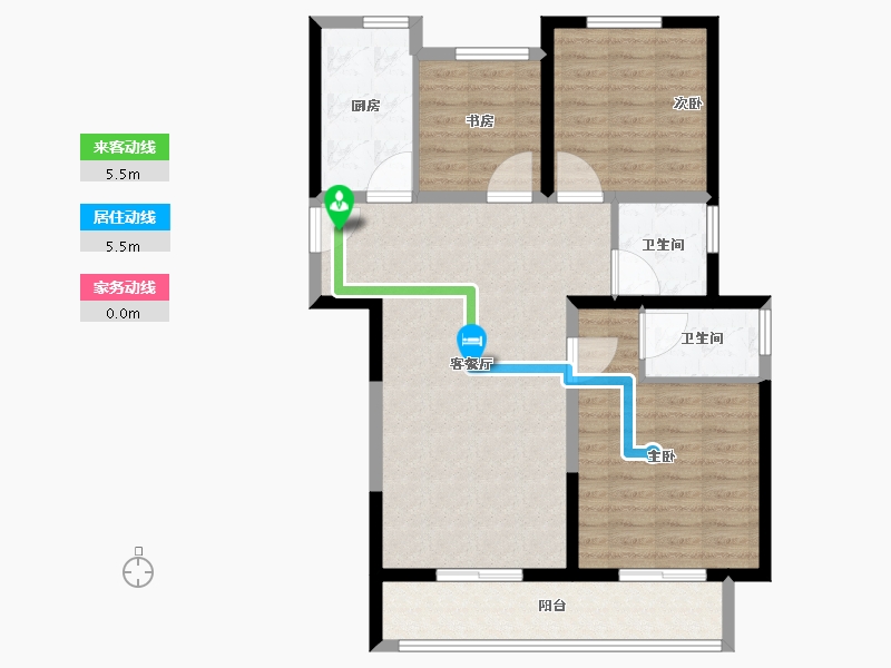 河南省-郑州市-裕华城-92.01-户型库-动静线