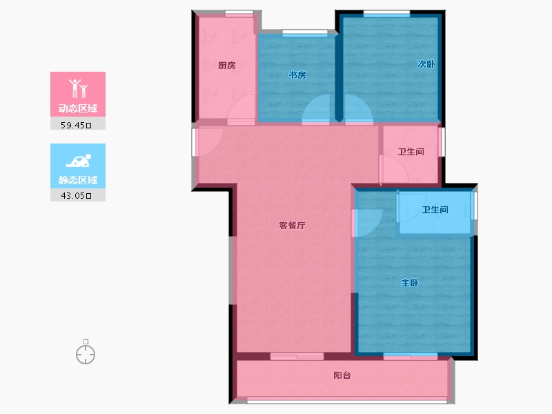 河南省-郑州市-裕华城-92.01-户型库-动静分区