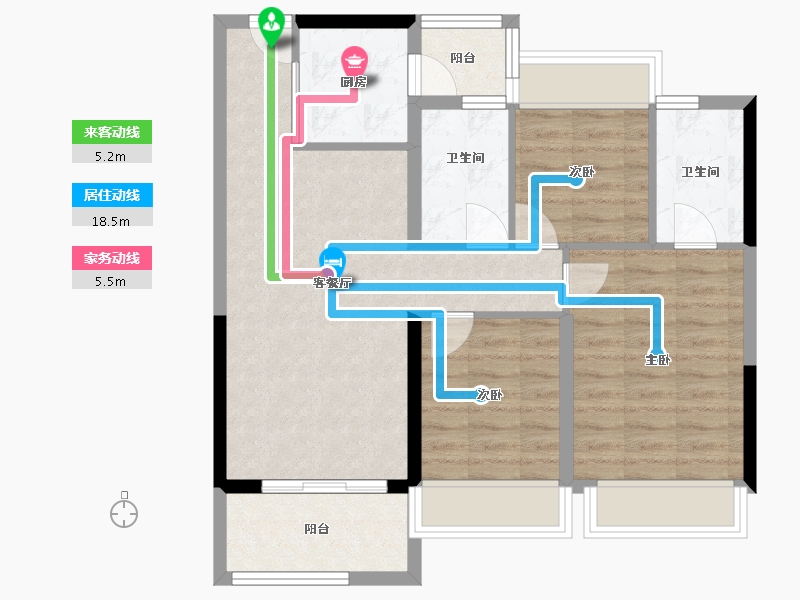 广东省-深圳市-泰福名苑-74.71-户型库-动静线