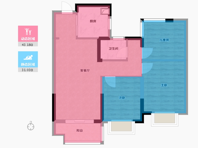 安徽省-合肥市-学林春晓-92.00-户型库-动静分区