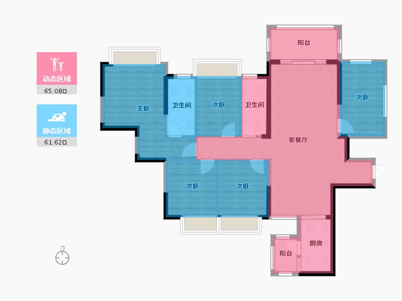 广西壮族自治区-南宁市-华西茗城-110.00-户型库-动静分区