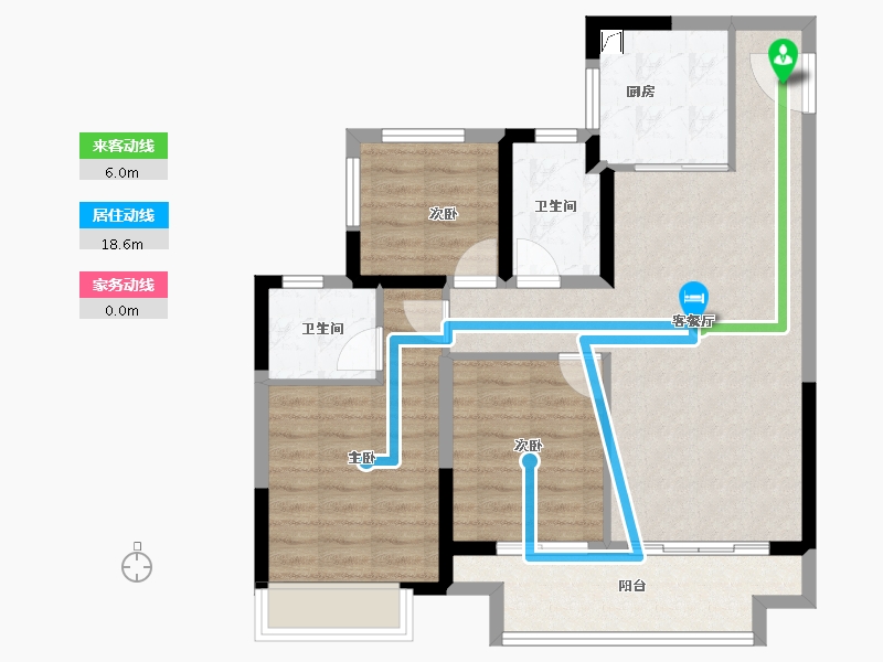 江苏省-苏州市-建发·御璟湾​-82.34-户型库-动静线