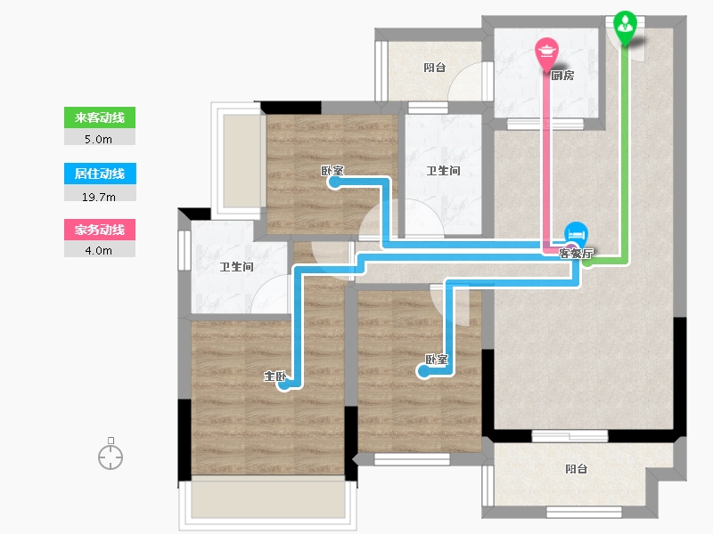 广东省-深圳市-泰福名苑-70.07-户型库-动静线