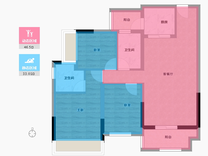 广东省-深圳市-泰福名苑-70.07-户型库-动静分区