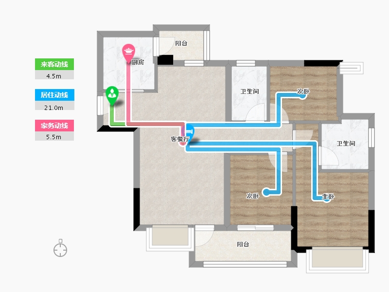 广东省-深圳市-泰福名苑-72.88-户型库-动静线