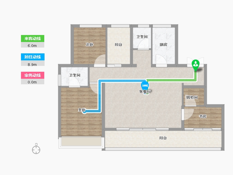 江苏省-苏州市-九龙仓逅湾雅苑​-114.41-户型库-动静线