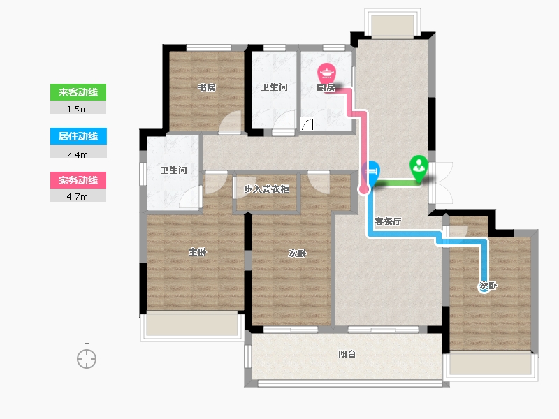 江苏省-苏州市-绿城招商·柳岸晓风-114.01-户型库-动静线