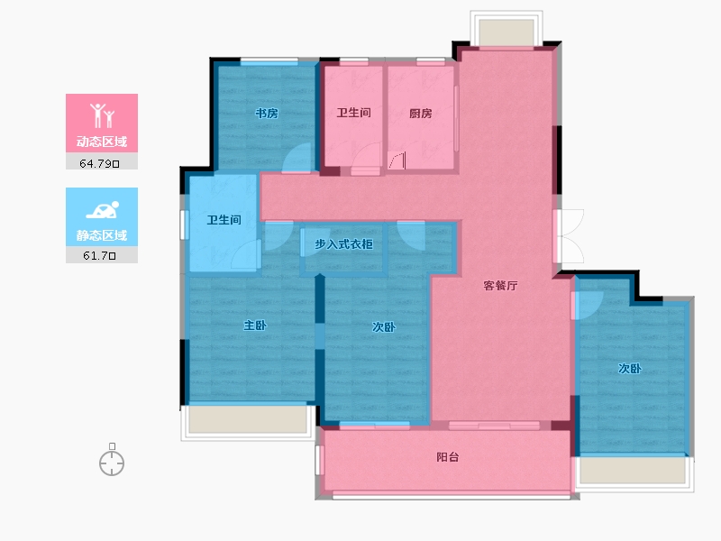 江苏省-苏州市-绿城招商·柳岸晓风-114.01-户型库-动静分区