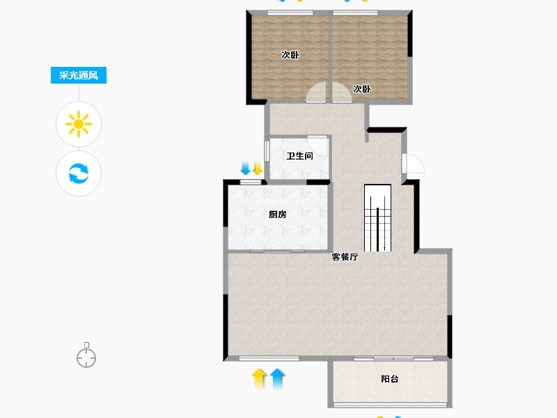 河南省-郑州市-万科·荣成云图-160.00-户型库-采光通风