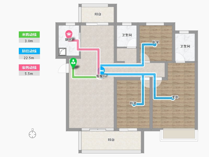 河南省-郑州市-中海如园-99.44-户型库-动静线