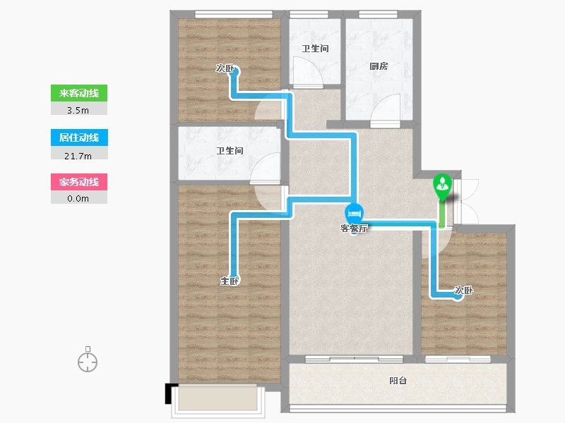 江苏省-苏州市-九龙仓逅湾雅苑​-100.01-户型库-动静线