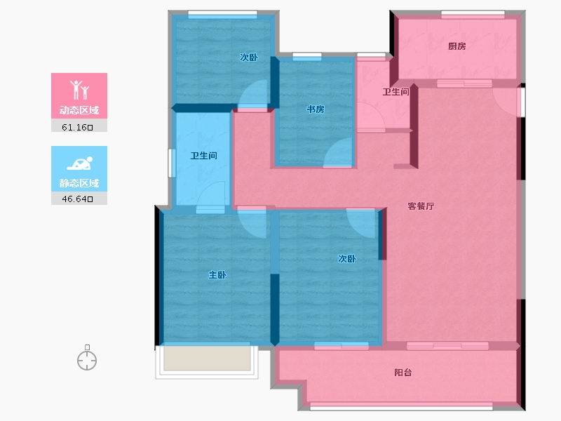 河南省-郑州市-亚新美好印象-96.00-户型库-动静分区