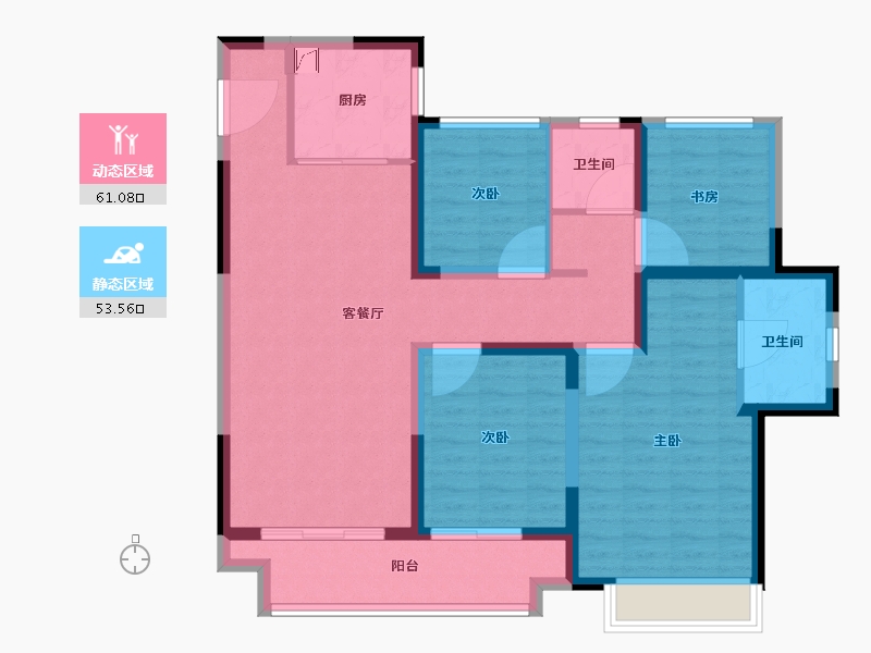 江苏省-苏州市-建发·御璟湾-102.20-户型库-动静分区