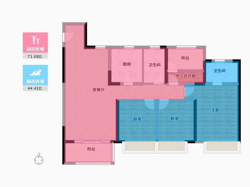 河南省-郑州市-保利金茂时光悦-103.35-户型库-动静分区