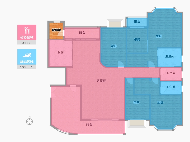 广东省-东莞市-帝豪碧湖花园-200.00-户型库-动静分区