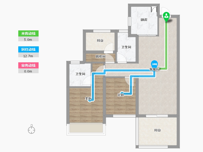 陕西省-咸阳市-融创御河宸院-75.24-户型库-动静线