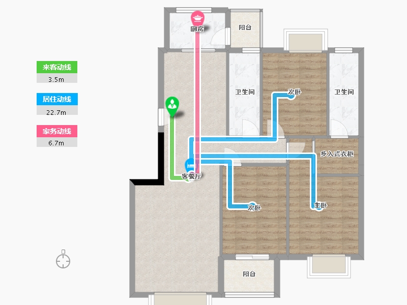 福建省-龙岩市-万福豪庭-96.00-户型库-动静线