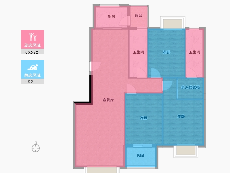 福建省-龙岩市-万福豪庭-96.00-户型库-动静分区