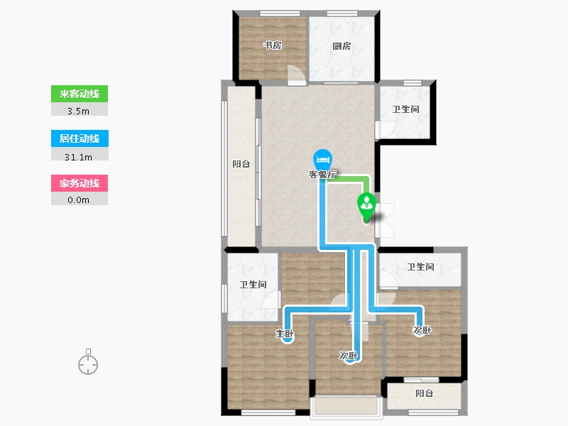 浙江省-杭州市-御潮府-138.00-户型库-动静线