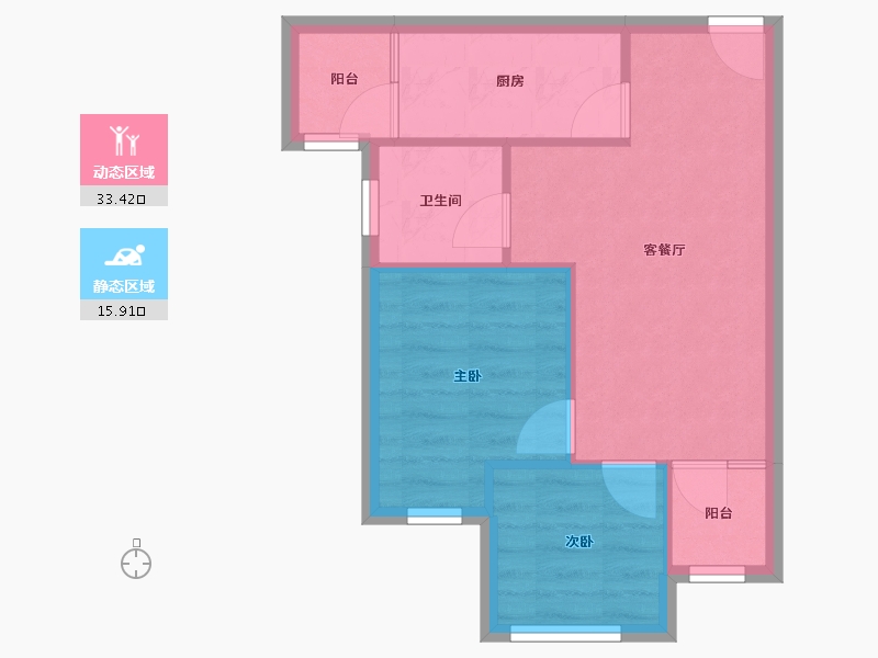 重庆-重庆市-万科金域学府时光里-47.00-户型库-动静分区