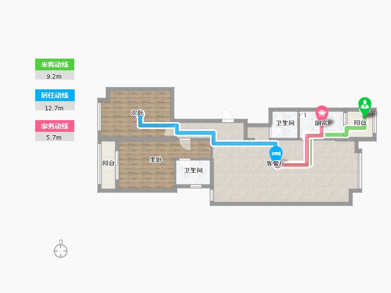 浙江省-宁波市-莲桥第-118.00-户型库-动静线