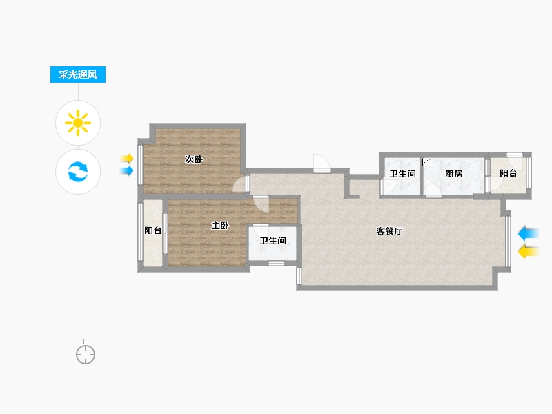 浙江省-宁波市-莲桥第-118.00-户型库-采光通风