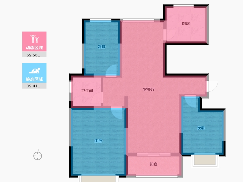 山东省-莱芜市-星空钰园-88.98-户型库-动静分区