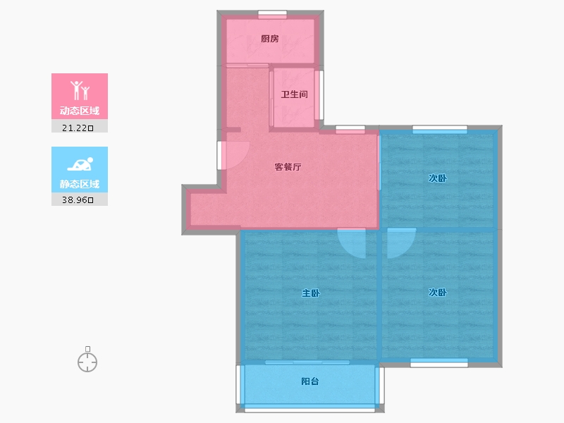 上海-上海市-紫叶花园-60.00-户型库-动静分区