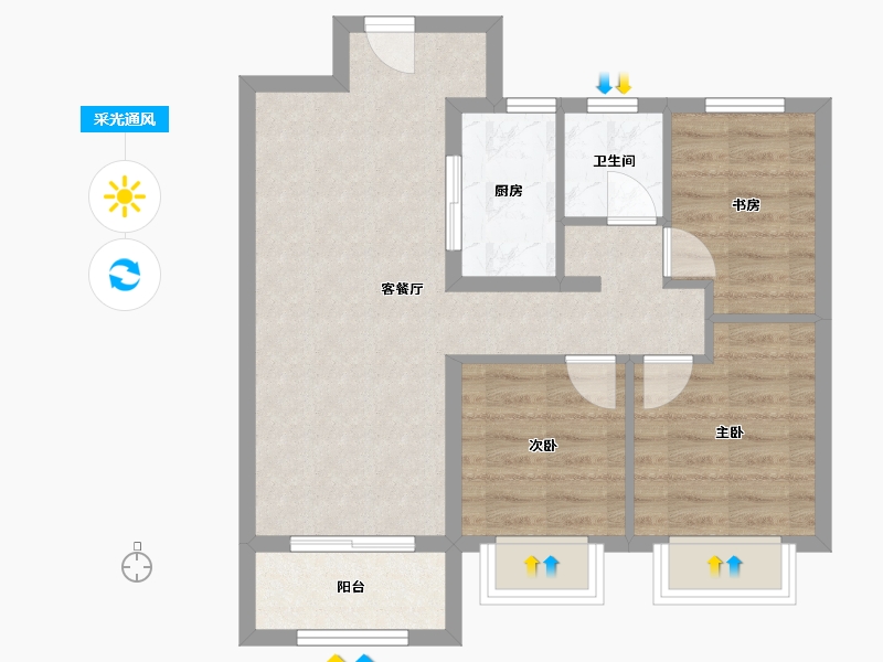 山东省-济南市-中建锦绣首府-79.00-户型库-采光通风