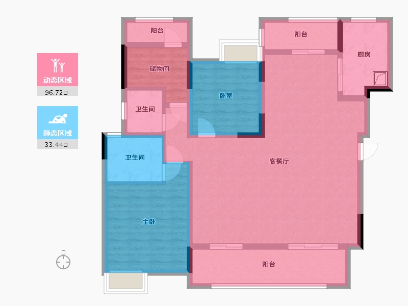 四川省-资阳市-华鼎·江宸府-122.00-户型库-动静分区